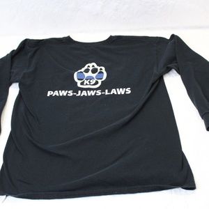 Kids Size Medium  Long Sleeve  K 9  t shirt